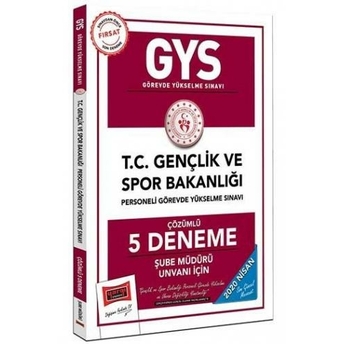 Yargı Yayınları 2020 Gys T.c. Gençlik Ve Spor Bakanlığı Şube Müdürü Unvanı Için Çözümlü 5 Deneme Komisyon