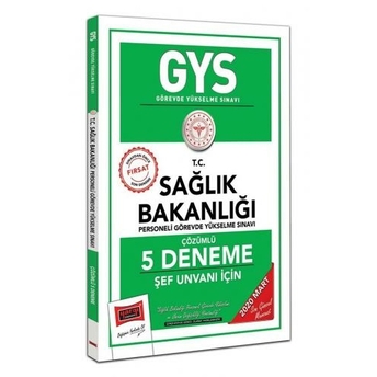 Yargı Yayınları 2020 Gys T.c. Sağlık Bakanlığı Şef Unvanı Için Çözümlü 5 Deneme Komisyon