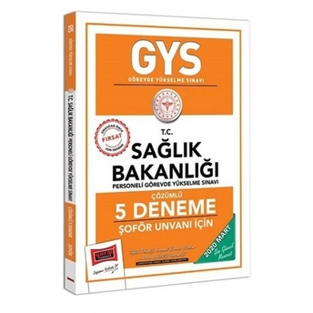 Yargı Yayınları 2020 Gys T.c. Sağlık Bakanlığı Şoför Unvanı Için Çözümlü 5 Deneme Komisyon