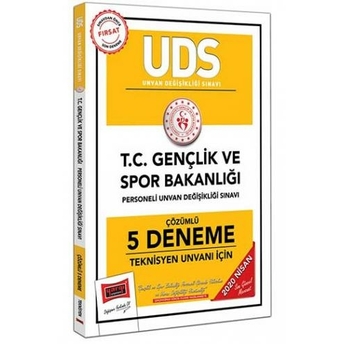 ​Yargı Yayınları 2020 Uds T.c. Gençlik Ve Spor Bakanlığı Teknisyen Unvanı Için Çözümlü 5 Deneme Komisyon