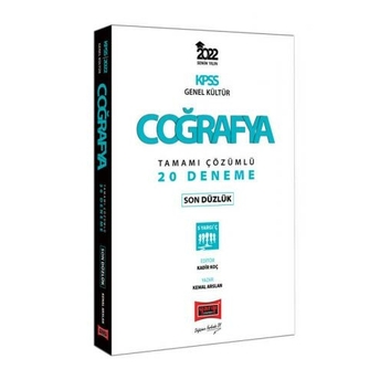 Yargı Yayınları 2022 Kpss Genel Kültür Coğrafya Son Düzlük Tamamı Çözümlü 20 Deneme Kemal Arslan
