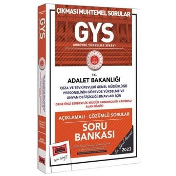 Yargı Yayınları 2023 Adalet Bakanlığı Ceza Tevkifevleri Genel Müdürlüğü Gys Ve Unvan Değişikliği Sınavları Için Denetimli Serbestlik Müdür Yardımcılığı Kadrosu Alan Bilgisi Sınavı Için Açıklamalı Soru Bankası Komisyon