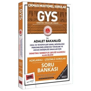 Yargı Yayınları 2023 Adalet Bakanlığı Ceza Tevkifevleri Genel Müdürlüğü Gys Ve Unvan Değişikliği Sınavları Için Denetimli Serbestlik Şefliği Kadrosu Alan Bilgisi Sınavı Için Açıklamalı Soru Bankası Komisyon