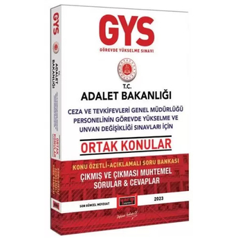 Yargı Yayınları 2023 Adalet Bakanlığı Ceza Ve Tevkifevleri Genel Müdürlüğü Personeli Için Unvan Değişikliği Sınavlarına Yönelik Ortak Konular Konu Özetli Soru Bankası Komisyon