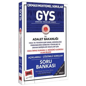 Yargı Yayınları 2023 Adalet Bakanlığı Gys Ceza Ve Tevkifevleri Genel Müdürlüğü Ceza Infaz Kurumu 2.Müdür Kadrosu Alan Bilgisi Için Açıklamalı Soru Bankası Komisyon