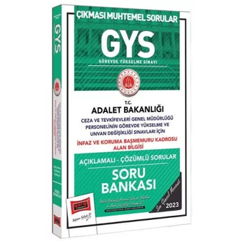 Yargı Yayınları 2023 Adalet Bakanlığı Gys Ceza Ve Tevkifevleri Genel Müdürlüğü Infaz Ve Koruma Başmemuru Kadrosu Alan Bilgisi Için Açıklamalı Soru Bankası Komisyon