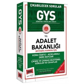 Yargı Yayınları 2023 Adalet Bakanlığı Gys Çıkabilecek Sorular Şef (Taşra) Kadrosu Için Konu Özetli Ders Notları Ve Soru Bankası Komisyon