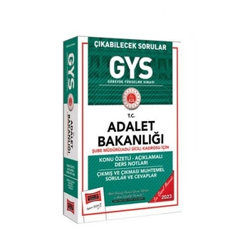 Yargı Yayınları 2023 Adalet Bakanlığı Gys Çıkabilecek Sorular Şube Müdürü (Adli Sicil) Kadrosu Için Konu Özetli Ders Notları Ve Soru Bankası Komisyon