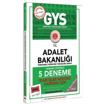 Yargı Yayınları 2023 Adalet Bakanlığı Gys Idari Işler Kadrosu Için Tamamı Çözümlü 5 Deneme Komisyon