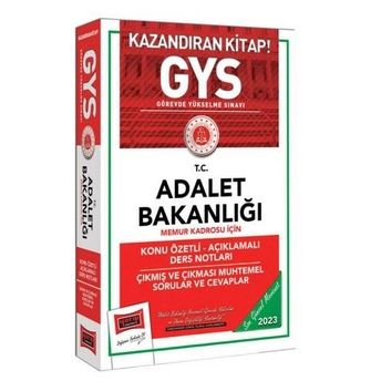 Yargı Yayınları 2023 Adalet Bakanlığı Gys Memur Kadrosu Için Konu Özetli Açıklamalı Ders Notları Çıkması Muhtemel Sorular Ve Cevaplar Komisyon