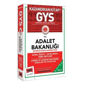 Yargı Yayınları 2023 Adalet Bakanlığı Gys Şef (Bilgi Işlem) Kadrosu Için Konu Özetli Açıklamalı Ders Notları Çıkması Muhtemel Sorular Ve Cevaplar Komisyon