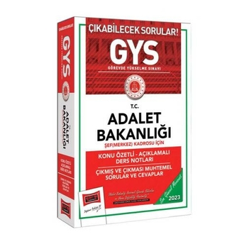 Yargı Yayınları 2023 Adalet Bakanlığı Gys Şef (Merkez) Kadrosu Için Konu Özetli Açıklamalı Komisyon