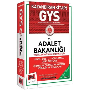 Yargı Yayınları 2023 Adalet Bakanlığı Gys Yazı Işleri Müdürü Kadrosu Için Konu Özetli Açıklamalı Ders Notları Çıkmış Ve Çıkması Muhtemel Sorular Ve Çözümleri Komisyon