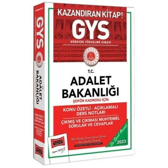 Yargı Yayınları 2023 Adalet Bakanlığı Şöför Kadrosu Için Konu Özetli Açıklamalı Ders Notları Çıkmış Ve Çıkması Muhtemel Sorular Ve Cevaplar Komisyon