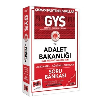 Yargı Yayınları 2023 Adalet Bakanlığı Şube Müdürü Kadrosu Için Sorun Bankası Komisyon