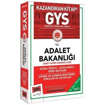 Yargı Yayınları 2023 Adalet Bakanlığı Zabıt Katibi Kadrosu Için Konu Özetli Açıklamalı Ders Notları Çıkmış Ve Çıkması Muhtemel Sorular Ve Cevaplar Komisyon