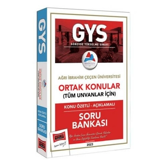 Yargı Yayınları 2023 Ağrı Ibrahim Çeçen Üniversitesi Gys Ortak Konular Tüm Unvanlar Için Konu Özetli Açıklamalı Soru Bankası Komisyon