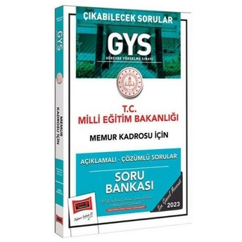 Yargı Yayınları 2023 Milli Eğitim Bakanlığı Çıkabilecek Sorular Gys Memur Kadrosu Için Açıklamalı Çözümlü Soru Bankası Komisyon