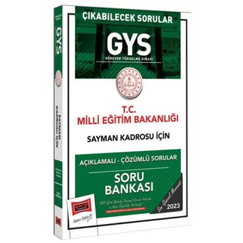 Yargı Yayınları 2023 Milli Eğitim Bakanlığı Çıkabilecek Sorular Gys Sayman Kadrosu Için Açıklamalı Çözümlü Soru Bankası Komisyon