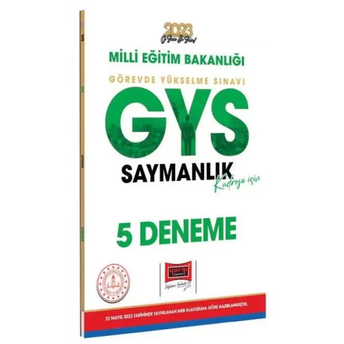 Yargı Yayınları 2023 Milli Eğitim Bakanlığı Gys Saymanlık Kadrosu Için 5 Deneme Komisyon