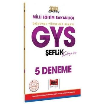 Yargı Yayınları 2023 Milli Eğitim Bakanlığı Gys Şeflik Kadrosu Için 5 Deneme Komisyon