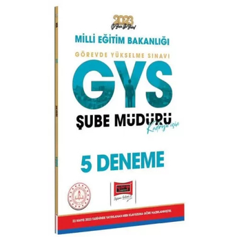 Yargı Yayınları 2023 Milli Eğitim Bakanlığı Gys Şube Müdürlüğü Kadrosu Için 5 Deneme Komisyon