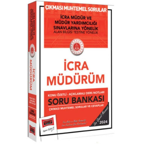 Yargı Yayınları 2024 Adalet Bakanlığı Çıkması Muhtemel Sorular Icra Müdürüm Soru Bankası Komisyon