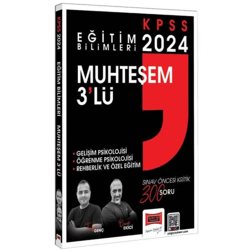 Yargı Yayınları 2024 Eğitim Bilimleri Muhteşem 3'Lü Gelişim Psikolojisi - Öğrenme Psikolojisi - Rehberlik Ve Özel Eğitim Çözümlü Soru Bankası Tufan Genç