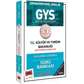 Yargı Yayınları 2024 Gys Kültür Ve Turizm Bakanlığı Şube Müdürü Kadrosu Için Açıklamalı Çözümlü Soru Bankası Komisyon