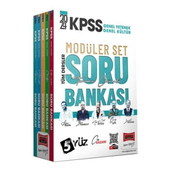 Yargı Yayınları 2024 Kpss 5Yüz Ekibi Gk-Gy Tüm Dersler Tamamı Çözümlü Soru Bankası Modüler Set Komisyon