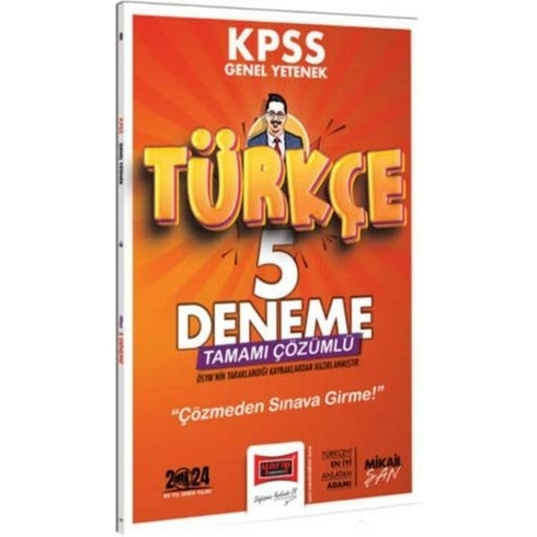 Yargı Yayınları 2024 Kpss Genel Yetenek Türkçe Tamamı Çözümlü 5 Deneme Mikail Şan