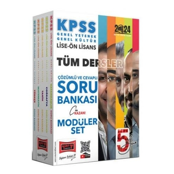 Yargı Yayınları 2024 Kpss Lise Ön Lisans 5Yüz Ekibi Gk-Gy Tüm Dersler Çözümlü Ve Cevaplı Modüler Soru Bankası Seti Komisyon