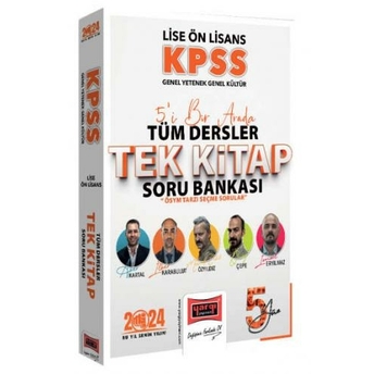 Yargı Yayınları 2024 Kpss Lise Ön Lisans Gk-Gy 5Yüz Ekibi Tüm Dersler Tek Kitap Soru Bankası Komisyon