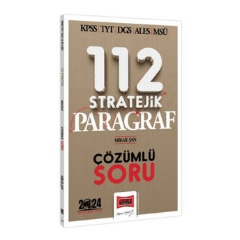 Yargı Yayınları 2024 Kpss Tyt Dgs Ales Msü Ayt 112 Stratejik Paragraf Çözümlü Soru Bankası Mikail Şan