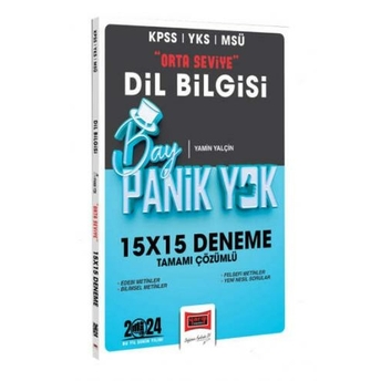 Yargı Yayınları 2024 Kpss Yks Msü Bay Panik Yok Dil Bilgisi Orta Seviye Tamamı Çözümlü 15X15 Deneme Yamin Yalçın