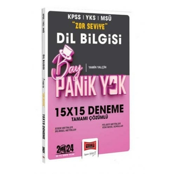 Yargı Yayınları 2024 Kpss Yks Msü Bay Panik Yok Dil Bilgisi Zor Seviye Tamamı Çözümlü 15X15 Deneme Yamin Yalçın