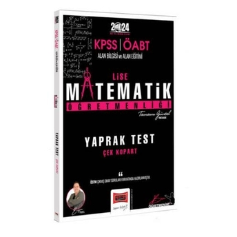 Yargı Yayınları 2024 Öabt Lise Matematik Öğretmenliği Yaprak Test Engin Tezel