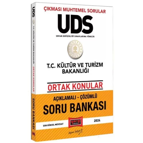 Yargı Yayınları 2024 Uds T.c Kültür Ve Turizm Bakanlığı Ortak Konular Açıklamalı Çözümlü Soru Bankası (Çıkması Muhtemel Sorular) Komisyon