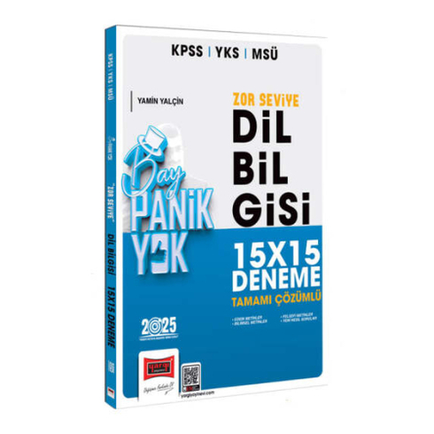 Yargı Yayınları 2025 Kpss Yks Msü Tamamı Çözümlü Panik Yok Zor Seviye Dil Bilgisi 15X15 Deneme Yamin Yalçın