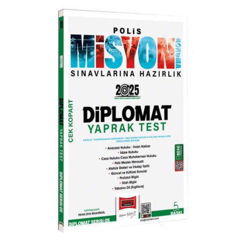 Yargı Yayınları 2025 Polis Misyon Sınavlarına Hazırlık Diplomat Serisi Diplomat Çek Kopart Yaprak Test Irfan Ziya Ibrahimgil