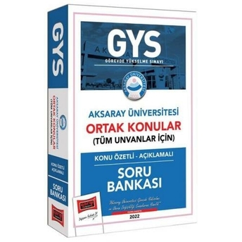 Yargı Yayınları Aksaray Üniversitesi Gys Konu Özetli Açıklamalı Soru Bankası Komisyon