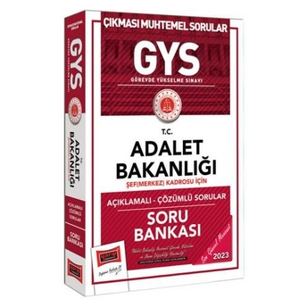 Yargı Yayınları Gys Adalet Bakanlığı Şef (Merkez) Kadrosu Için Açıklamalı - Çözümlü Soru Bankası Komisyon