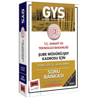 Yargı Yayınları T.c Sanayi Ve Teknoloji Bakanlığı Şube Müdürü - Şef Kadrosu Için Konu Özetli Açıklamalı Soru Bankası Komisyon