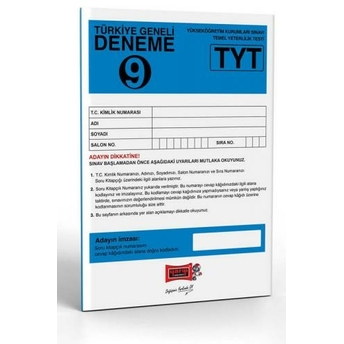 Yargı Yayınları Tyt Türkiye Geneli Deneme Sınavı - 9 Komisyon