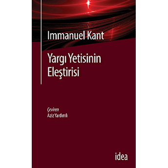 Yargı Yetisinin Eleştirisi (Karton Kapak) Immanuel Kant