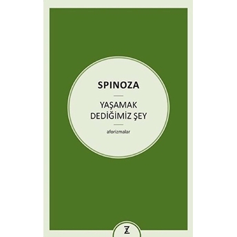 Yaşamak Dediğimiz Şey Benedictus De Spinoza