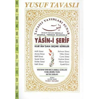 Yasin-I Şerif - Kur’an’dan Seçme Sureler (Fihristli - Rahle Boy) (D59) Yusuf Tavaslı