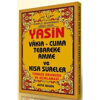 Yasin Kısa Sureler Türkçe Okunuşu Ve Açıklaması Çanta Boy Üçlü Elmalılı Muhammed Hamdi Yazır