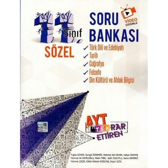 Yayın Denizi 11. Sınıf Sözel Tek Soru Bankası Komisyon