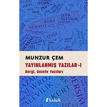 Yayınlanmış Yazılar -1 - Munzur Çem - Munzur Çem